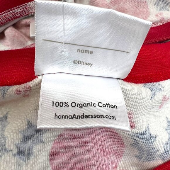 Hanna Anderson Disney Mickey Holly Christmas Organic Cotton Pajama Set - Picture 15 of 16